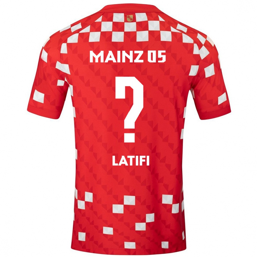 Gyermek Labdarúgás Artan Latifi #0 Fehér Piros Hazai Jersey 2024/25 Mez Póló Ing