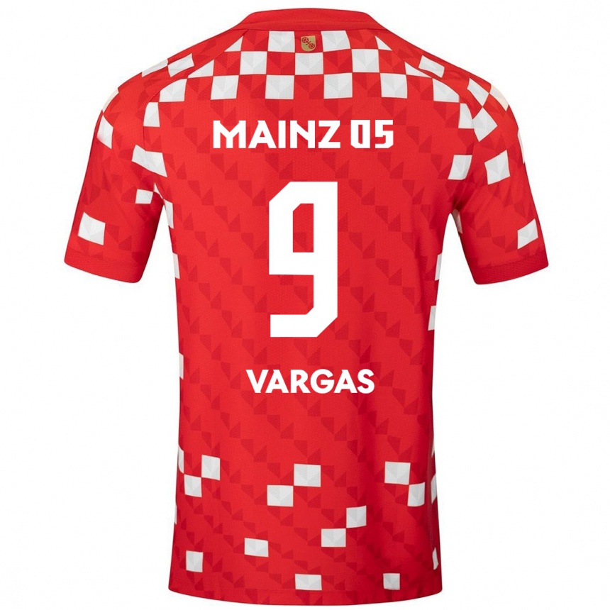 Gyermek Labdarúgás Nayrobi Vargas #9 Fehér Piros Hazai Jersey 2024/25 Mez Póló Ing