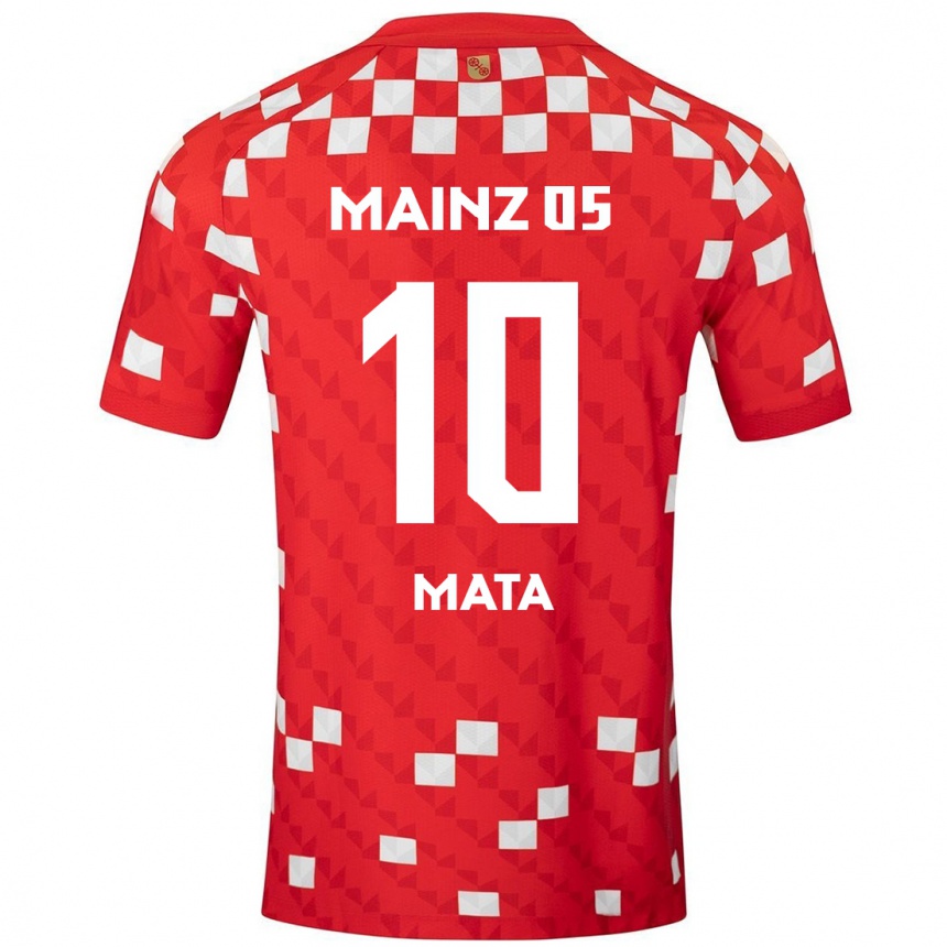 Gyermek Labdarúgás Ken Mata #10 Fehér Piros Hazai Jersey 2024/25 Mez Póló Ing