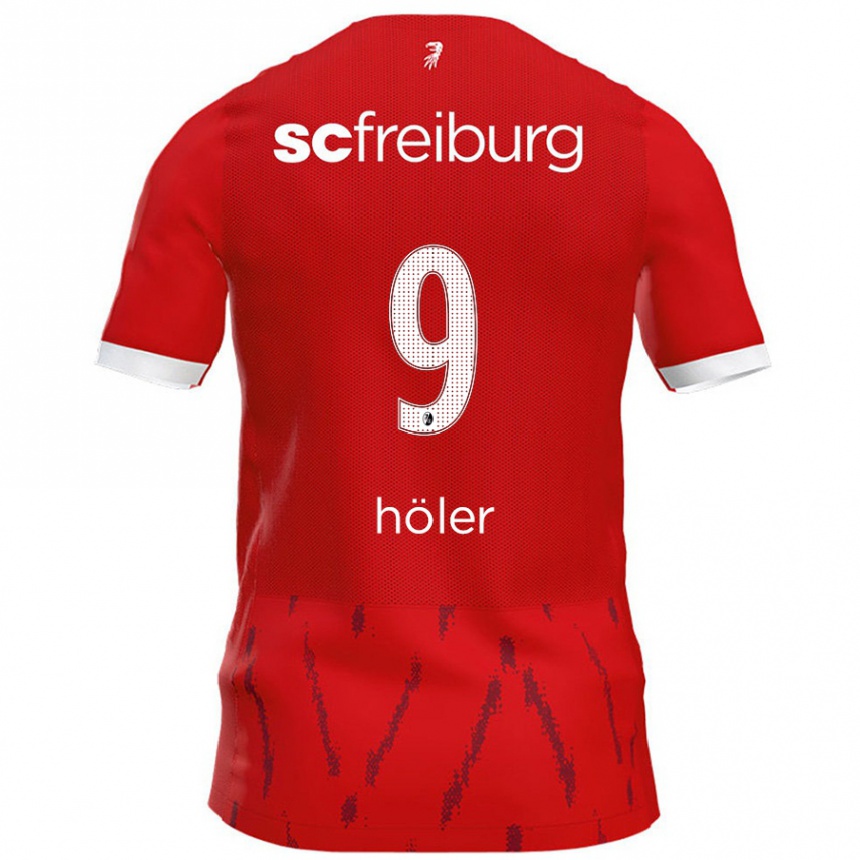 Gyermek Labdarúgás Lucas Höler #9 Piros Hazai Jersey 2024/25 Mez Póló Ing