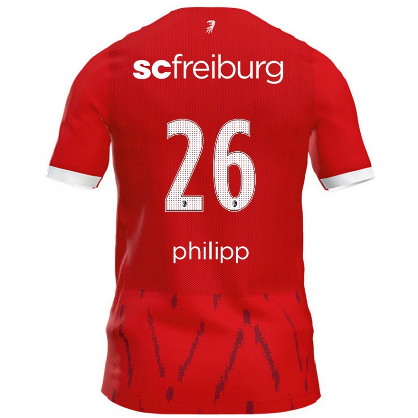 Gyermek Labdarúgás Maximilian Philipp #26 Piros Hazai Jersey 2024/25 Mez Póló Ing