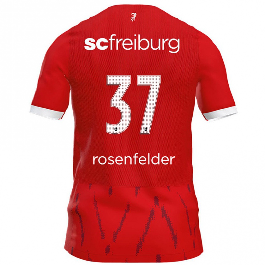 Gyermek Labdarúgás Max Rosenfelder #37 Piros Hazai Jersey 2024/25 Mez Póló Ing