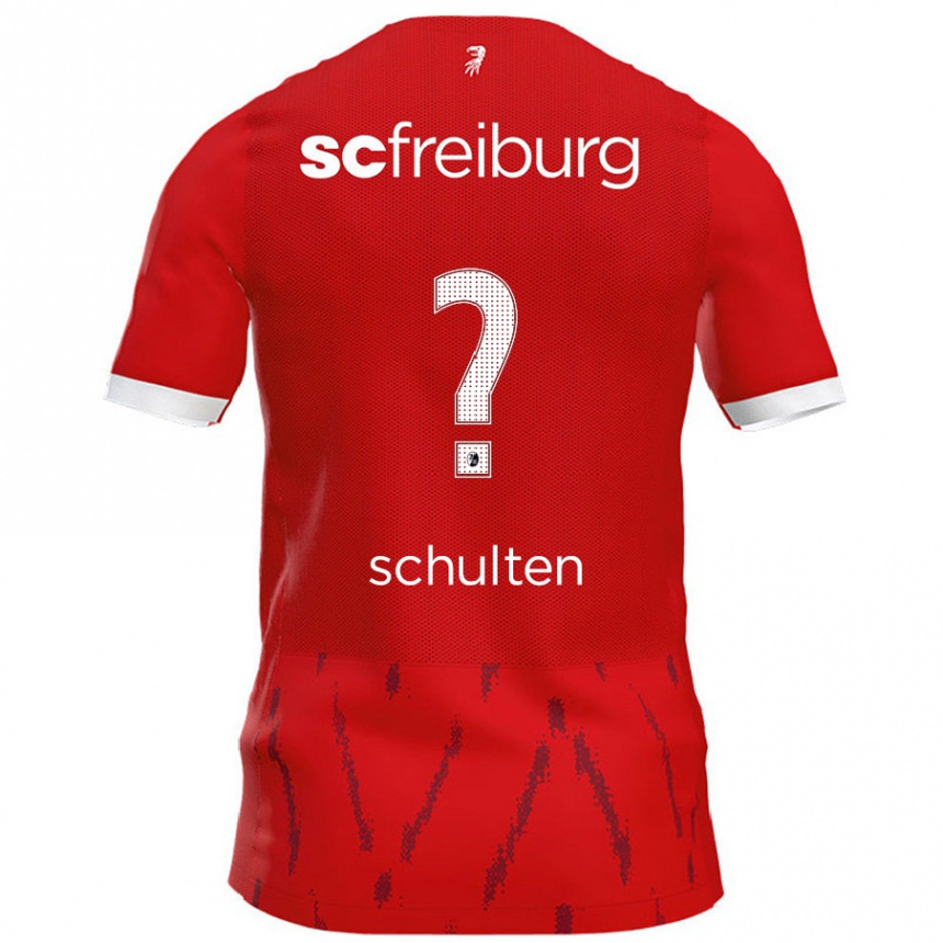 Gyermek Labdarúgás Luca Schulten #0 Piros Hazai Jersey 2024/25 Mez Póló Ing