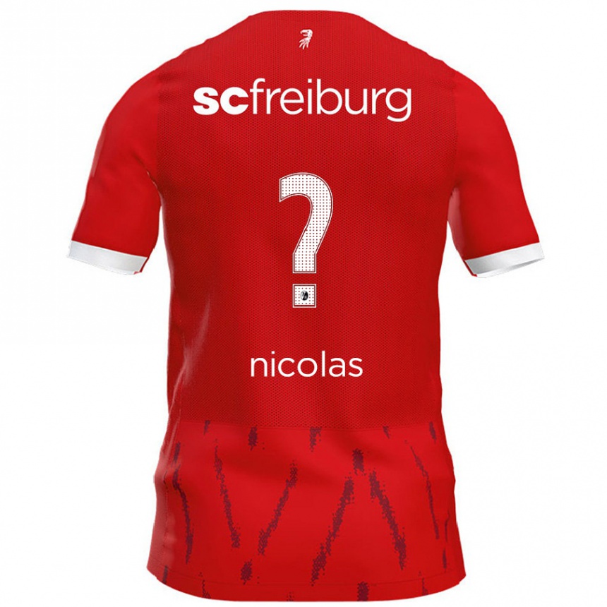 Gyermek Labdarúgás Nicolas Schnerring #0 Piros Hazai Jersey 2024/25 Mez Póló Ing