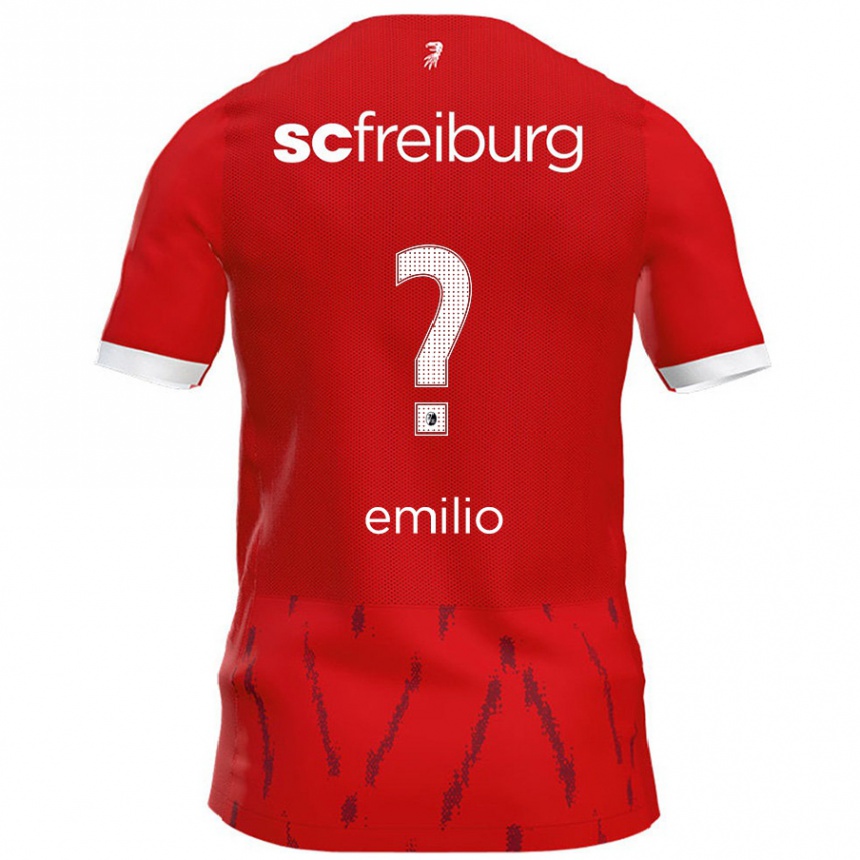 Gyermek Labdarúgás Emilio Schiertz #0 Piros Hazai Jersey 2024/25 Mez Póló Ing