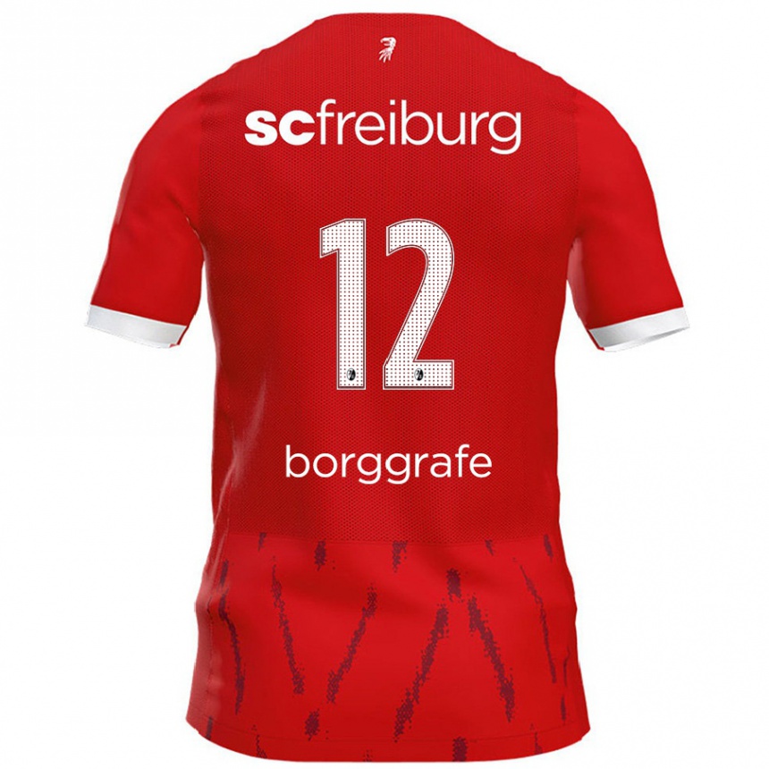 Gyermek Labdarúgás Rafaela Borggräfe #12 Piros Hazai Jersey 2024/25 Mez Póló Ing