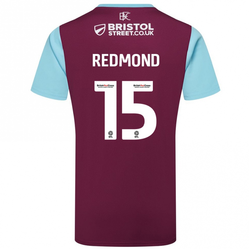 Gyermek Labdarúgás Nathan Redmond #15 Bordó Égszínkék Hazai Jersey 2024/25 Mez Póló Ing