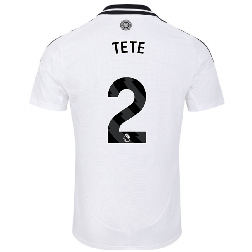 Gyermek Labdarúgás Kenny Tete #2 Fehér Hazai Jersey 2024/25 Mez Póló Ing