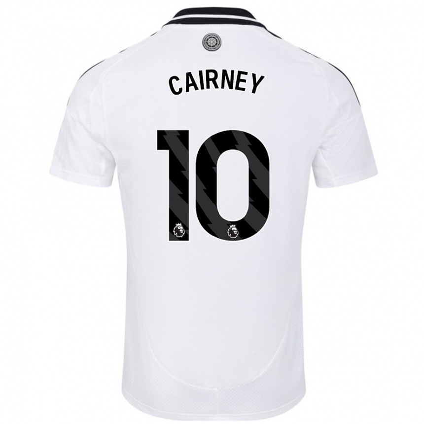 Gyermek Labdarúgás Tom Cairney #10 Fehér Hazai Jersey 2024/25 Mez Póló Ing