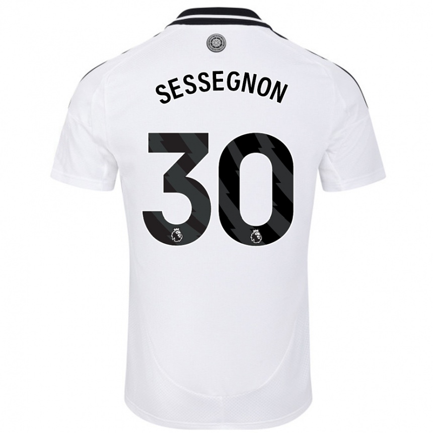 Gyermek Labdarúgás Ryan Sessegnon #30 Fehér Hazai Jersey 2024/25 Mez Póló Ing