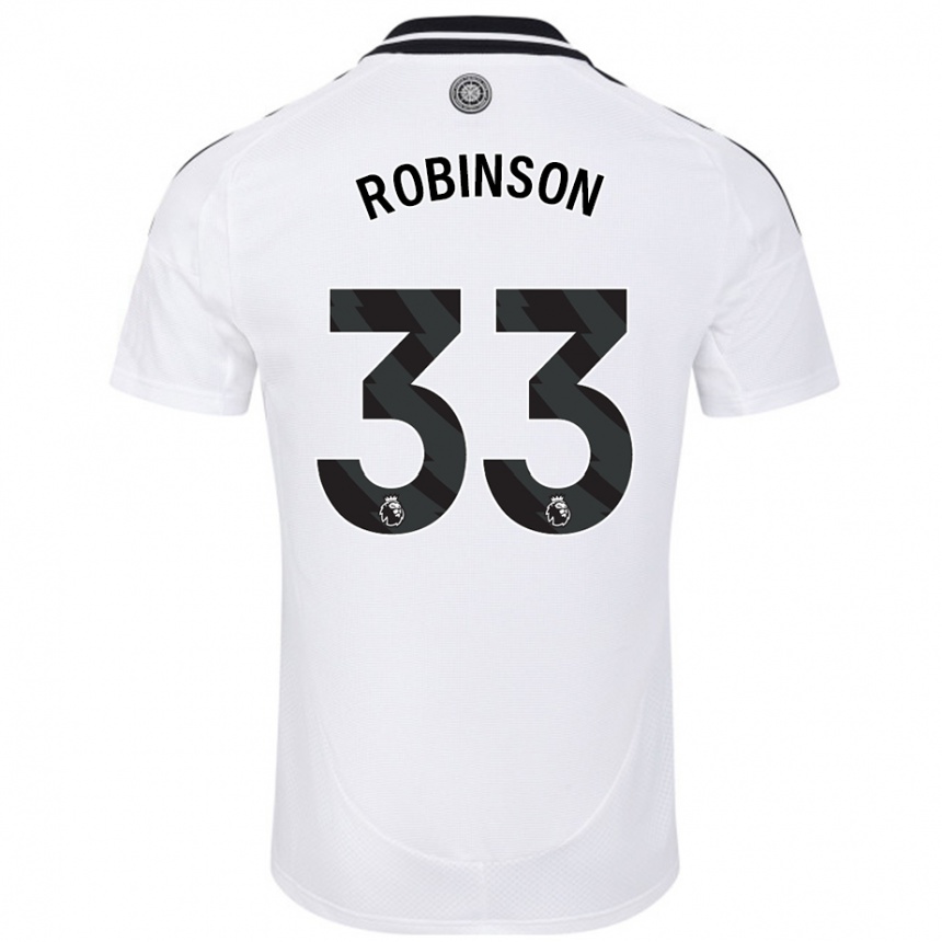 Gyermek Labdarúgás Antonee Robinson #33 Fehér Hazai Jersey 2024/25 Mez Póló Ing