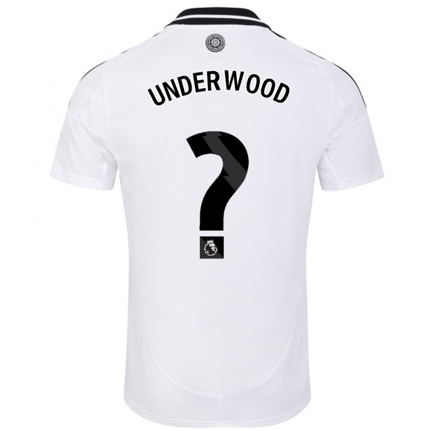 Gyermek Labdarúgás Marco Underwood #0 Fehér Hazai Jersey 2024/25 Mez Póló Ing