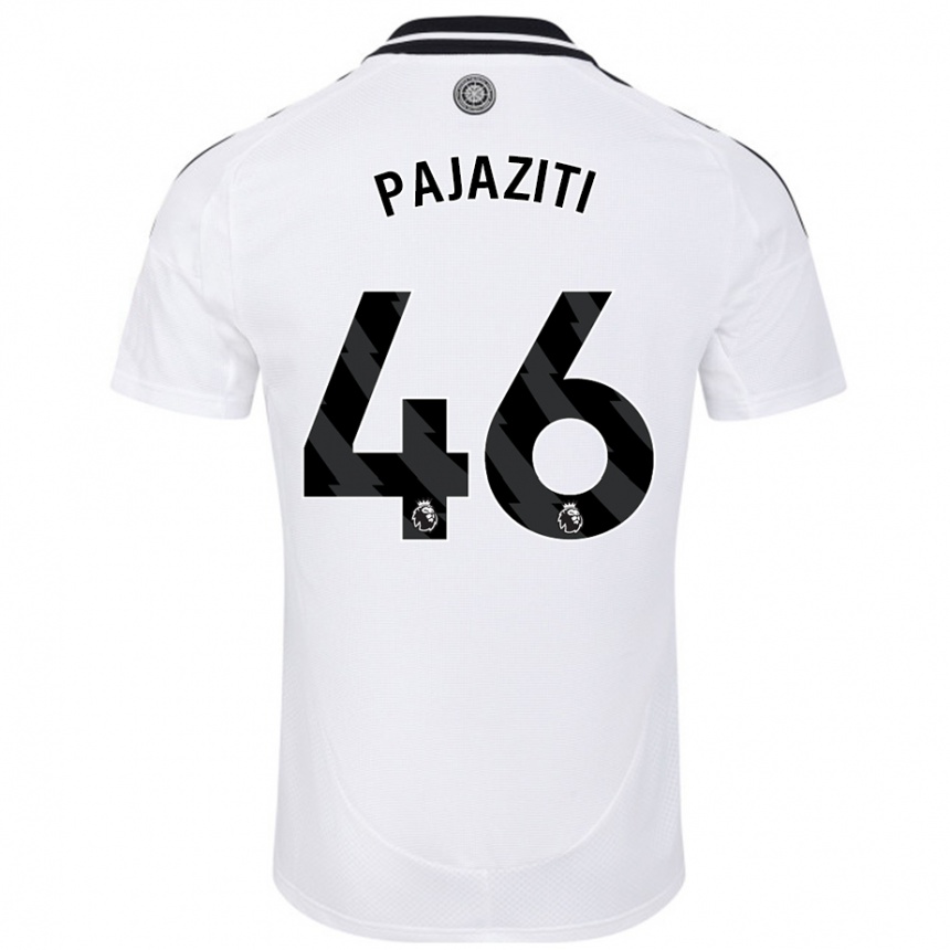 Gyermek Labdarúgás Adrion Pajaziti #46 Fehér Hazai Jersey 2024/25 Mez Póló Ing