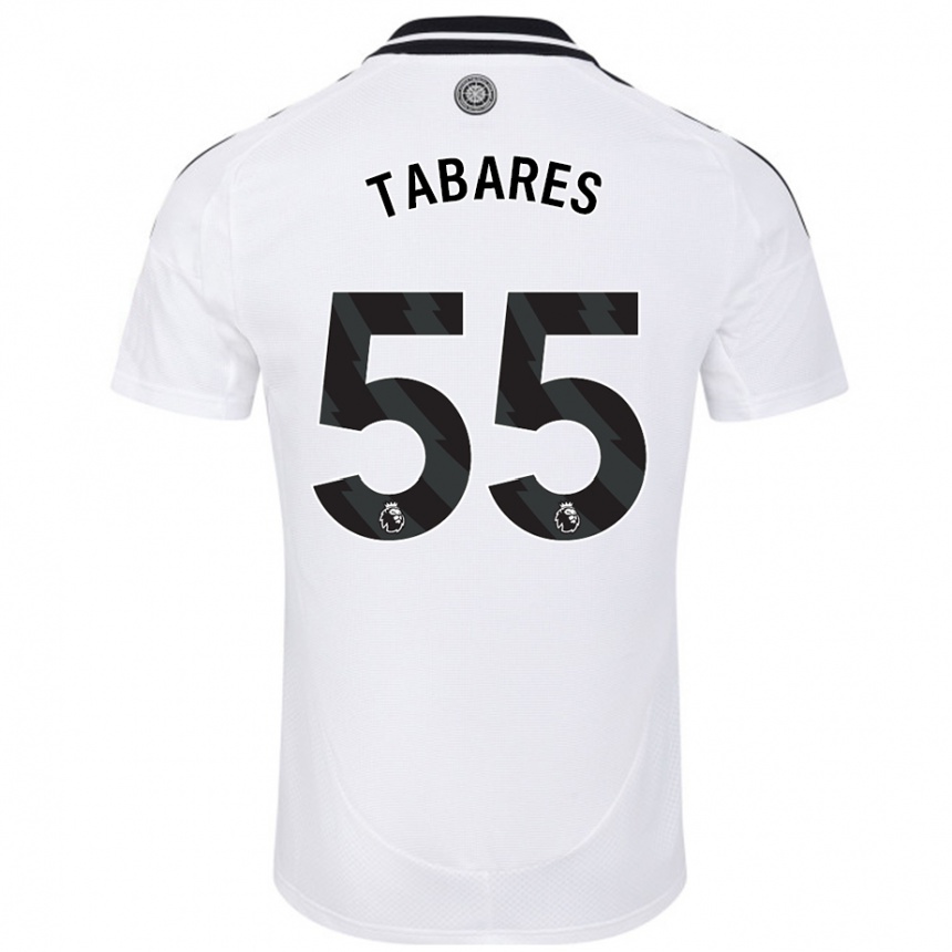 Gyermek Labdarúgás Samuel Tabares #55 Fehér Hazai Jersey 2024/25 Mez Póló Ing