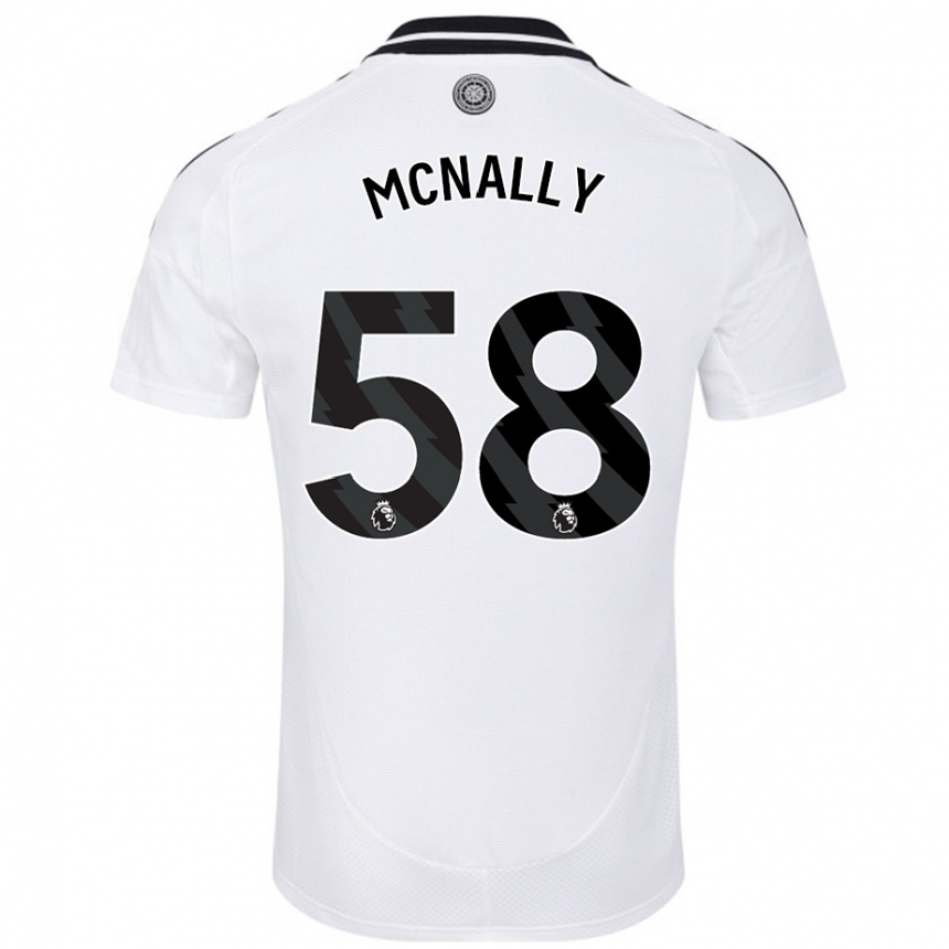 Gyermek Labdarúgás Alfie Mcnally #58 Fehér Hazai Jersey 2024/25 Mez Póló Ing