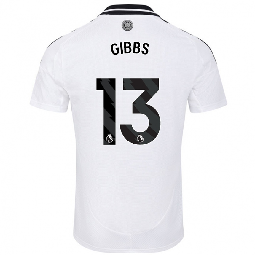 Gyermek Labdarúgás Frankie Gibbs #13 Fehér Hazai Jersey 2024/25 Mez Póló Ing