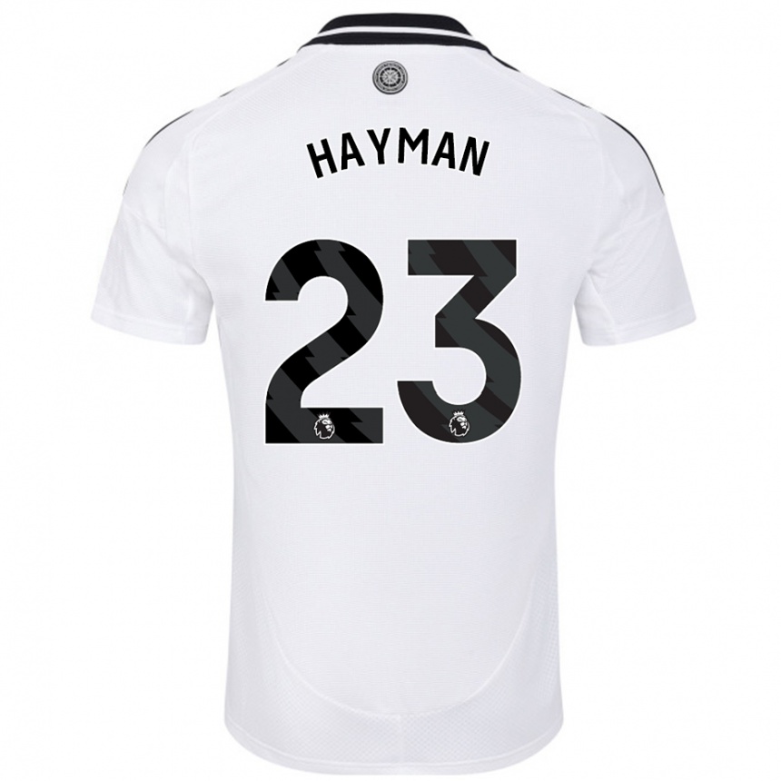 Gyermek Labdarúgás Alex Hayman #23 Fehér Hazai Jersey 2024/25 Mez Póló Ing