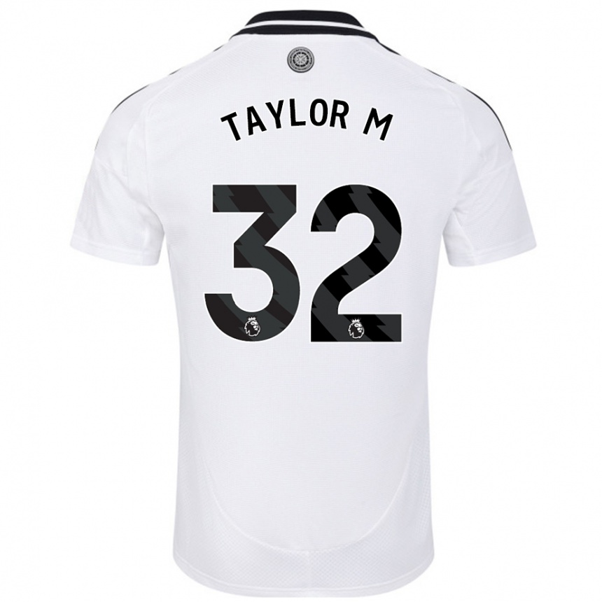 Gyermek Labdarúgás Belle Taylor-M #32 Fehér Hazai Jersey 2024/25 Mez Póló Ing