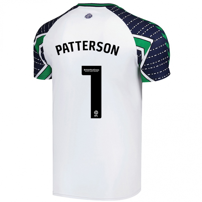 Gyermek Labdarúgás Anthony Patterson #1 Fehér Idegenbeli Jersey 2024/25 Mez Póló Ing