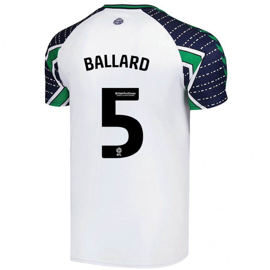 Gyermek Labdarúgás Daniel Ballard #5 Fehér Idegenbeli Jersey 2024/25 Mez Póló Ing