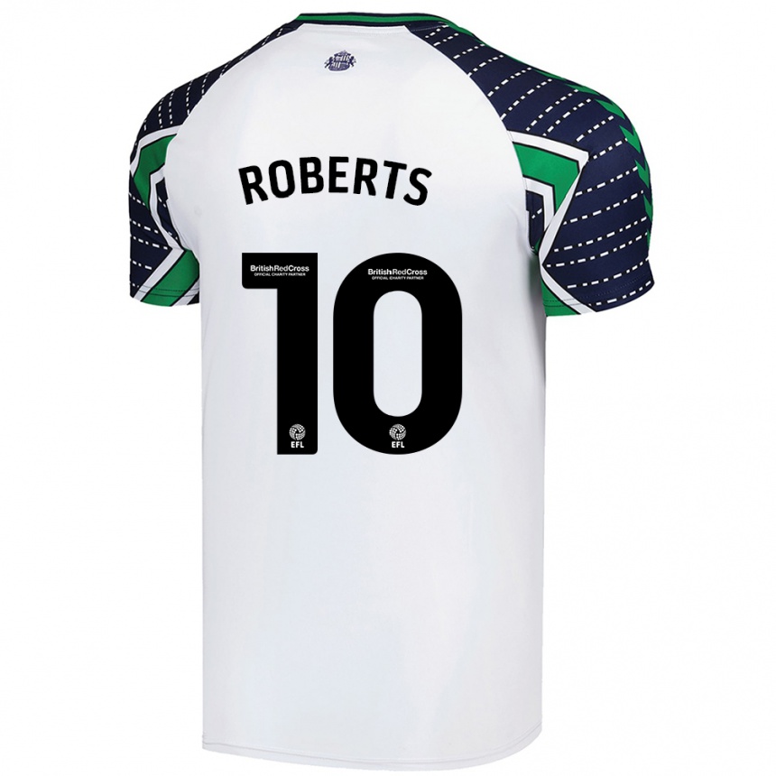 Gyermek Labdarúgás Patrick Roberts #10 Fehér Idegenbeli Jersey 2024/25 Mez Póló Ing