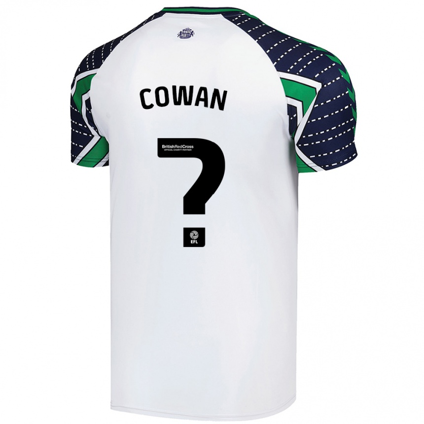 Gyermek Labdarúgás Joe Cowan #0 Fehér Idegenbeli Jersey 2024/25 Mez Póló Ing