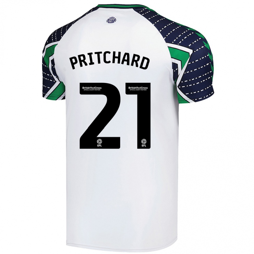 Gyermek Labdarúgás Alex Pritchard #21 Fehér Idegenbeli Jersey 2024/25 Mez Póló Ing