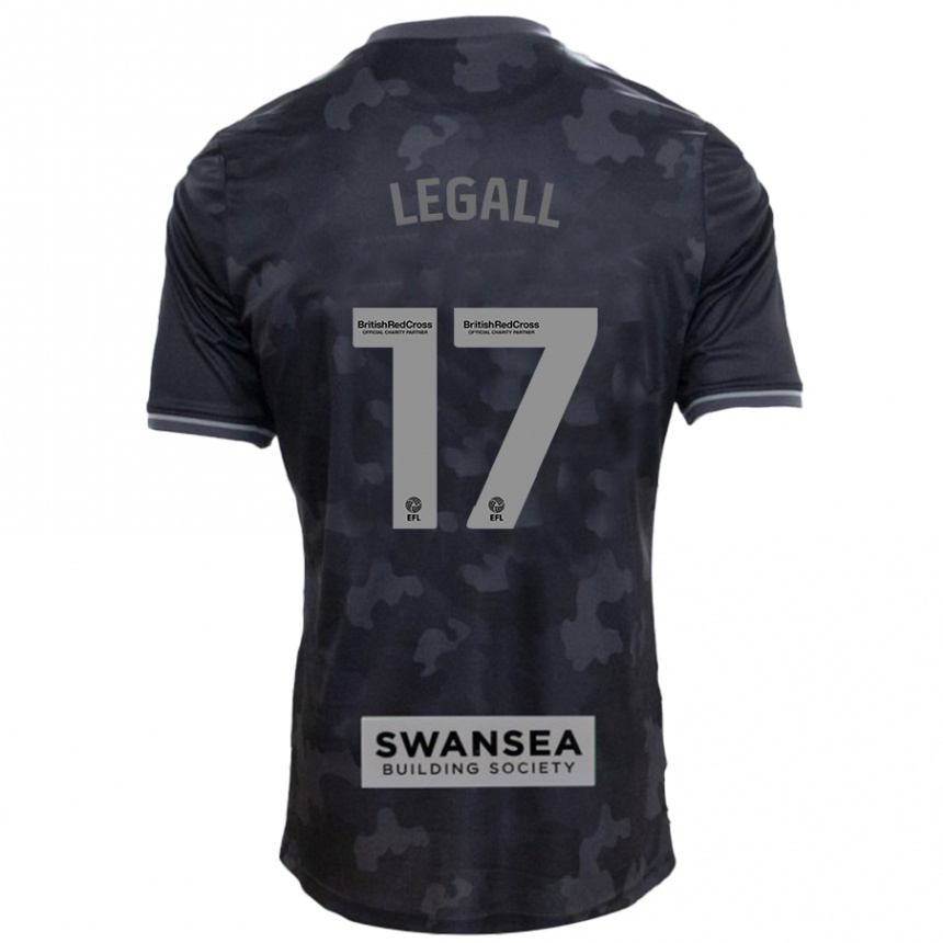 Gyermek Labdarúgás Monet Legall #17 Fekete Idegenbeli Jersey 2024/25 Mez Póló Ing