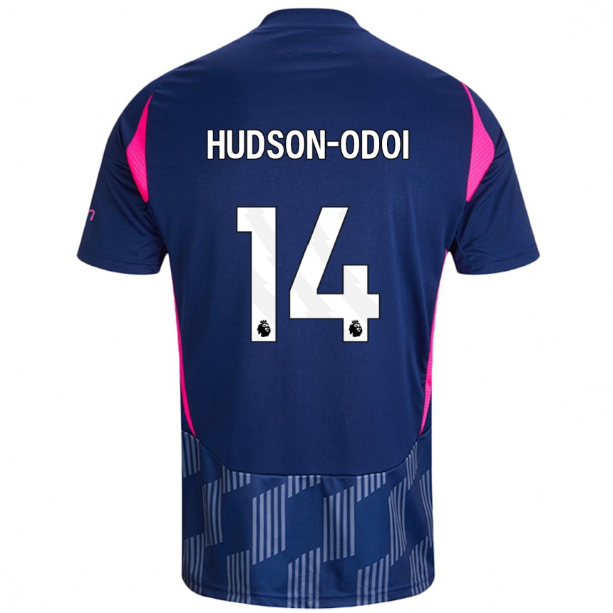 Gyermek Labdarúgás Callum Hudson-Odoi #14 Királykék Rózsaszín Idegenbeli Jersey 2024/25 Mez Póló Ing