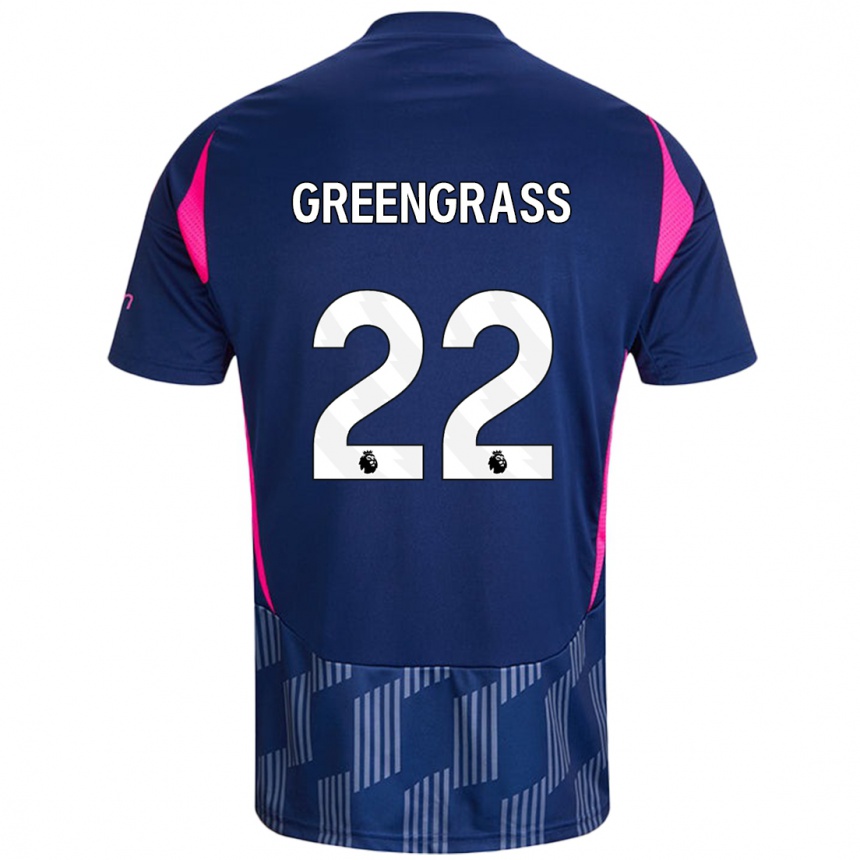 Gyermek Labdarúgás Charlotte Greengrass #22 Királykék Rózsaszín Idegenbeli Jersey 2024/25 Mez Póló Ing