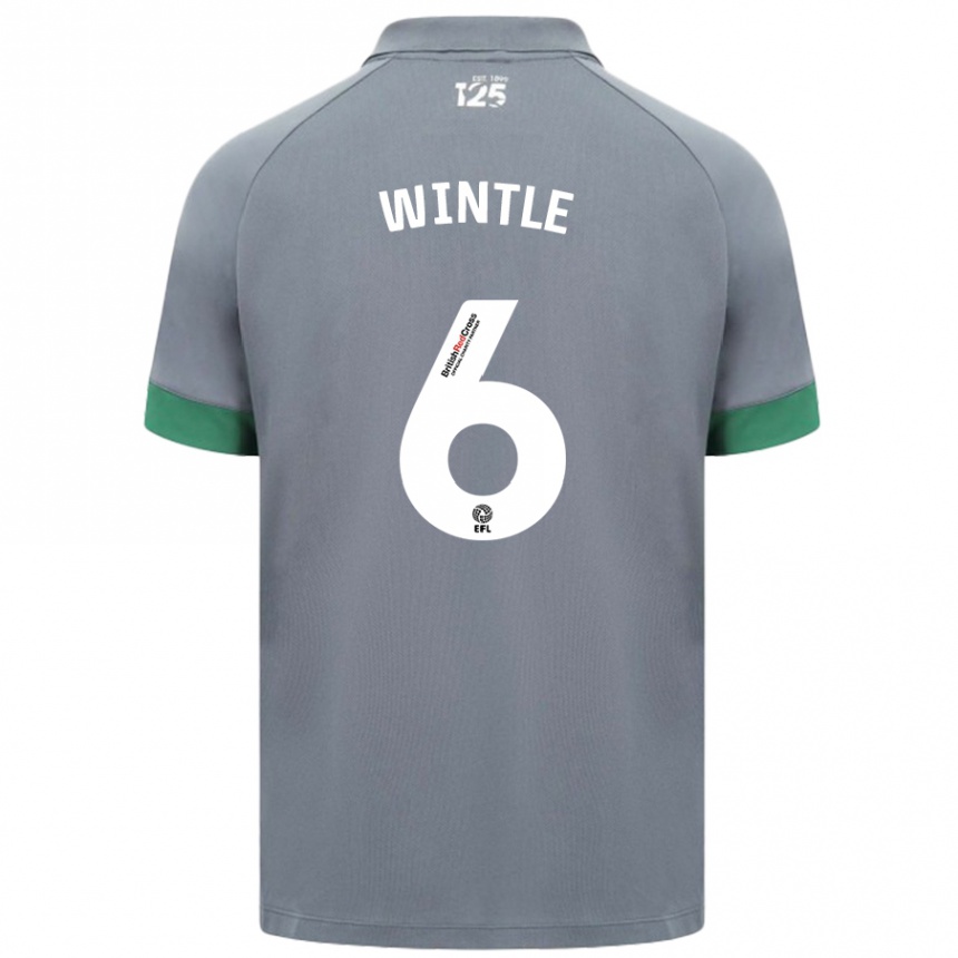 Gyermek Labdarúgás Ryan Wintle #6 Sötétszürke Idegenbeli Jersey 2024/25 Mez Póló Ing