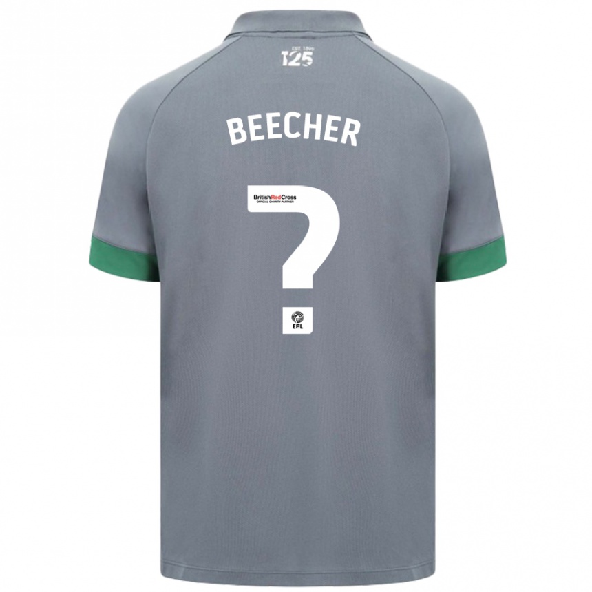 Gyermek Labdarúgás Josh Beecher #0 Sötétszürke Idegenbeli Jersey 2024/25 Mez Póló Ing