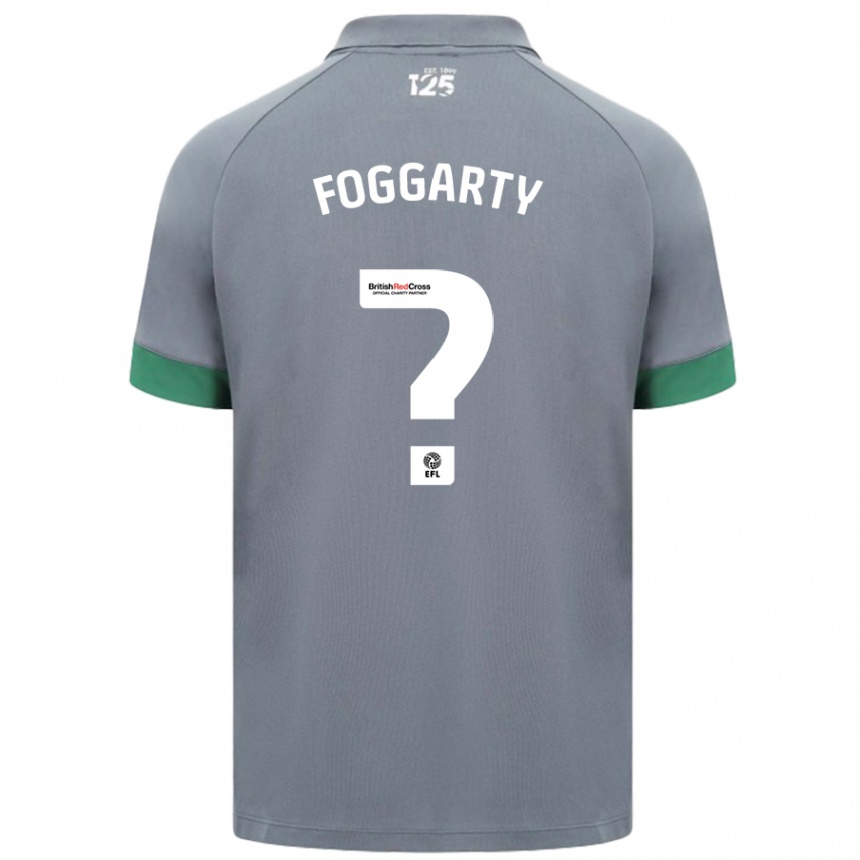 Gyermek Labdarúgás Corey Foggarty #0 Sötétszürke Idegenbeli Jersey 2024/25 Mez Póló Ing