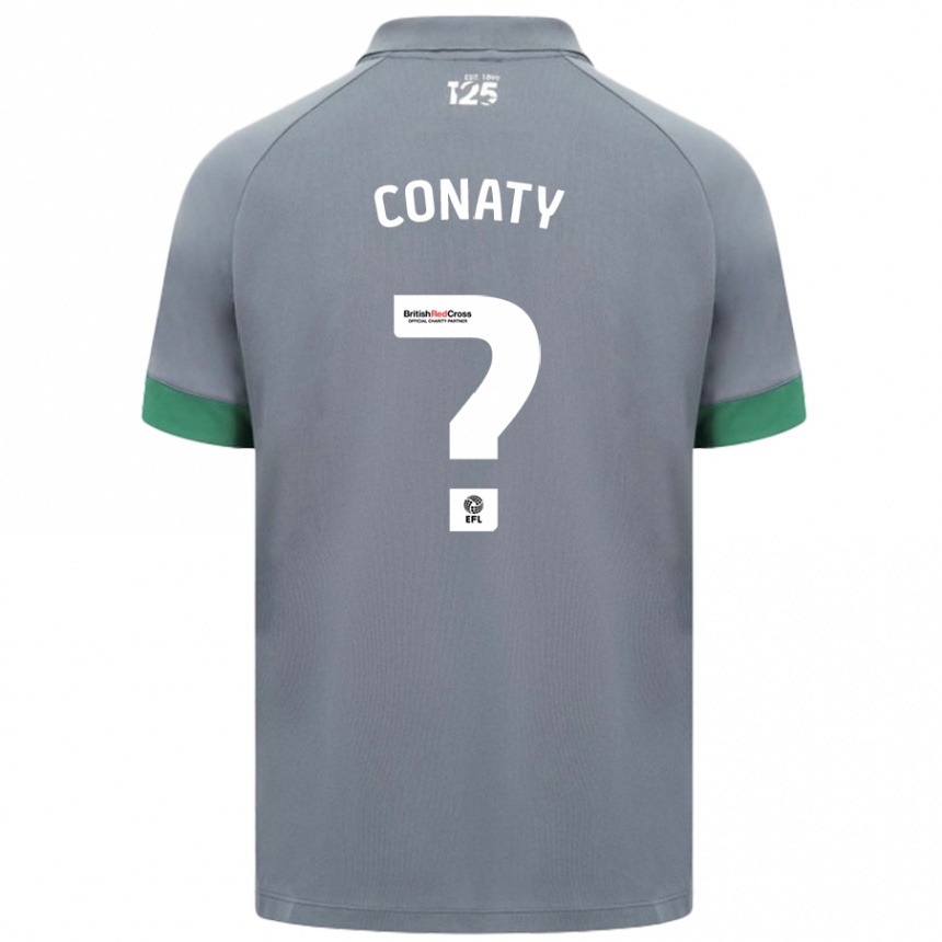 Gyermek Labdarúgás Keano Conaty #0 Sötétszürke Idegenbeli Jersey 2024/25 Mez Póló Ing