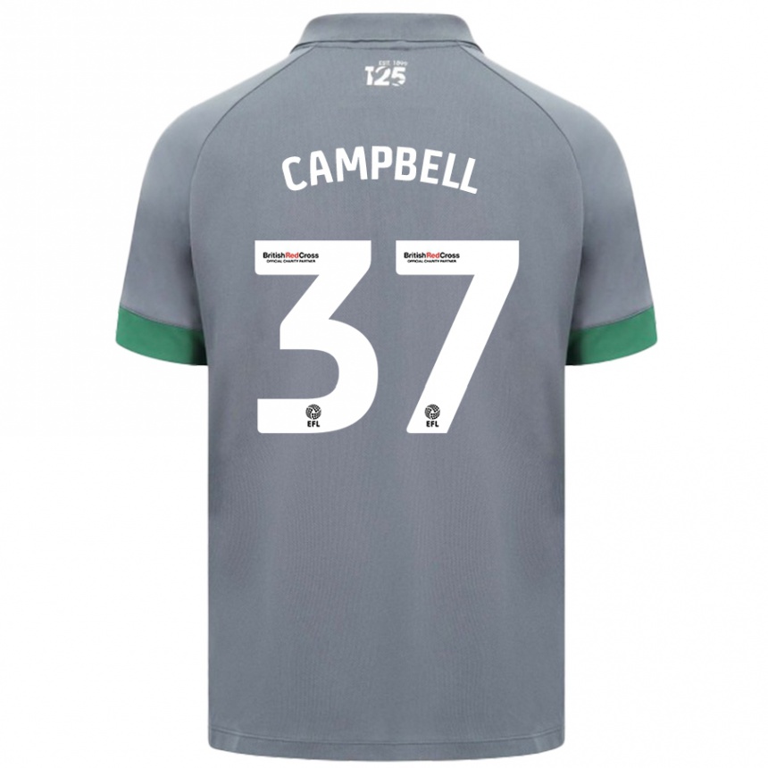 Gyermek Labdarúgás Vontae Daley-Campbell #37 Sötétszürke Idegenbeli Jersey 2024/25 Mez Póló Ing