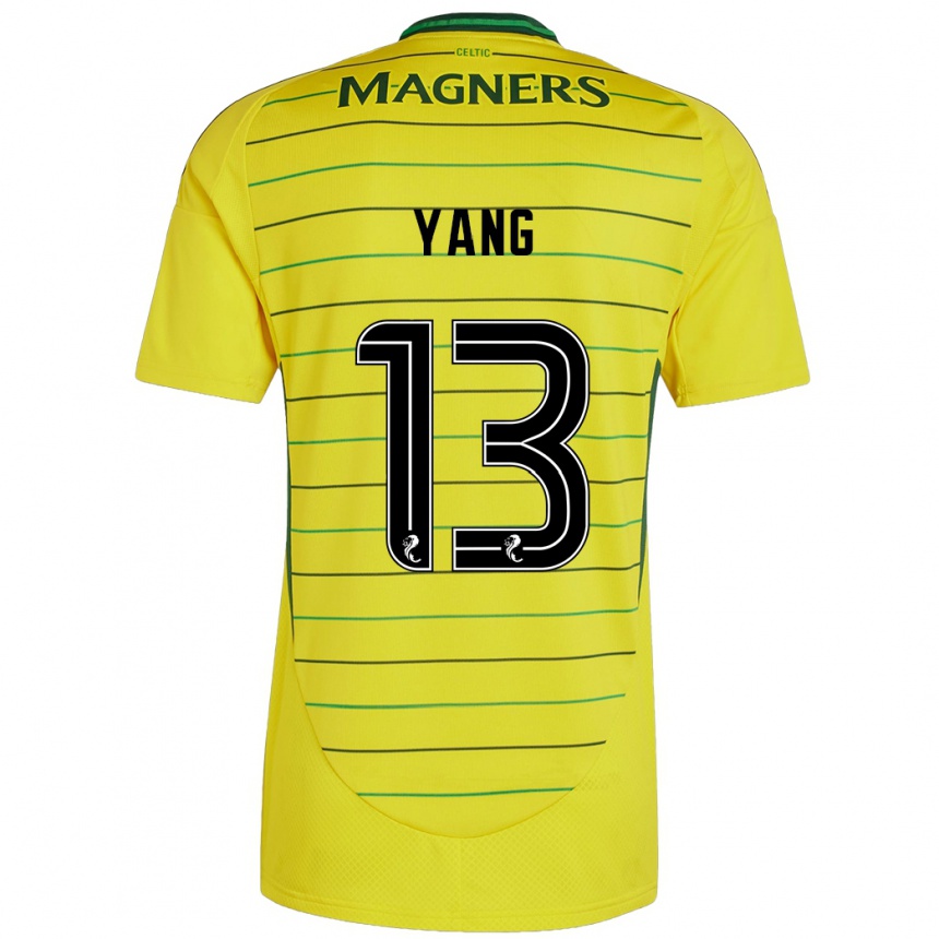 Gyermek Labdarúgás Hyun-Jun Yang #13 Sárga Idegenbeli Jersey 2024/25 Mez Póló Ing