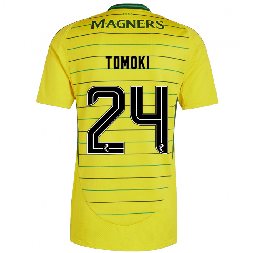 Gyermek Labdarúgás Tomoki Iwata #24 Sárga Idegenbeli Jersey 2024/25 Mez Póló Ing