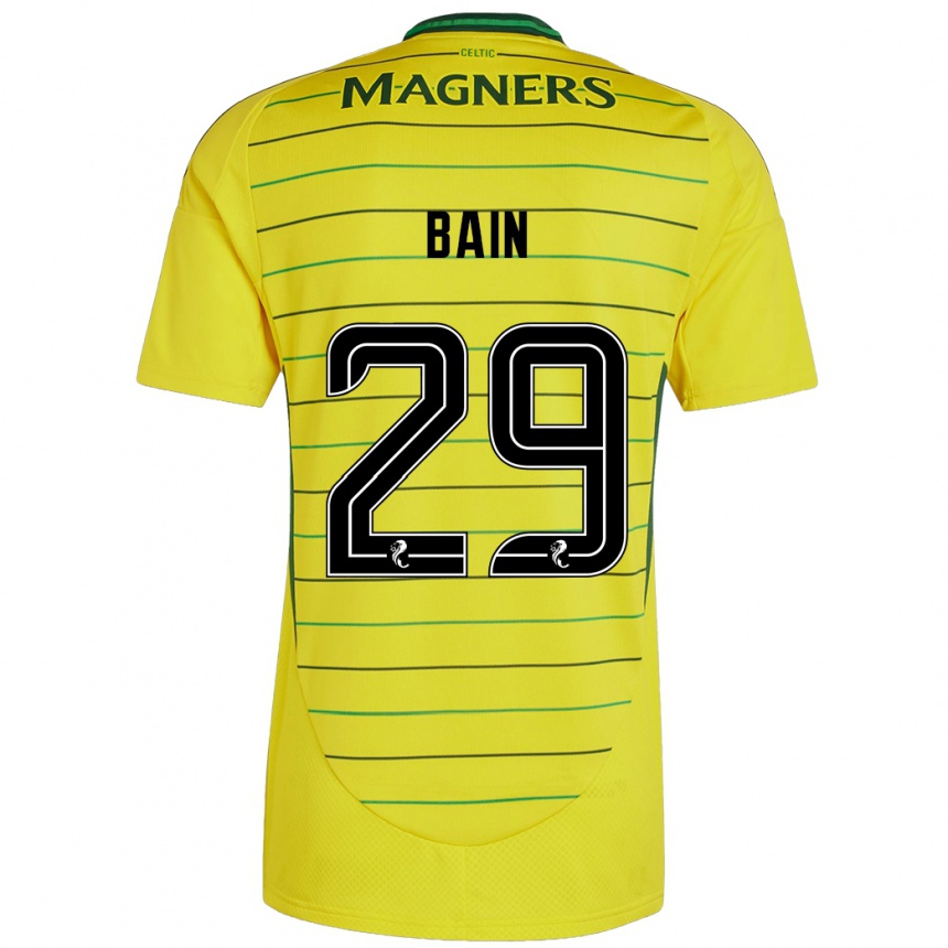 Gyermek Labdarúgás Scott Bain #29 Sárga Idegenbeli Jersey 2024/25 Mez Póló Ing