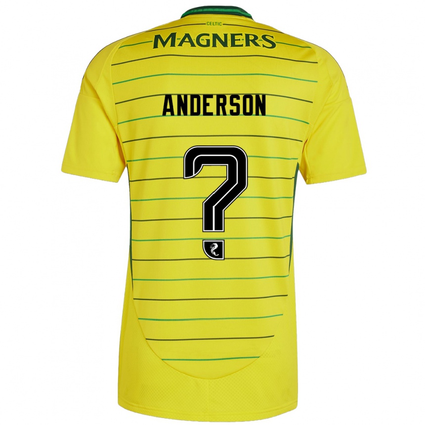 Gyermek Labdarúgás Matthew Anderson #0 Sárga Idegenbeli Jersey 2024/25 Mez Póló Ing