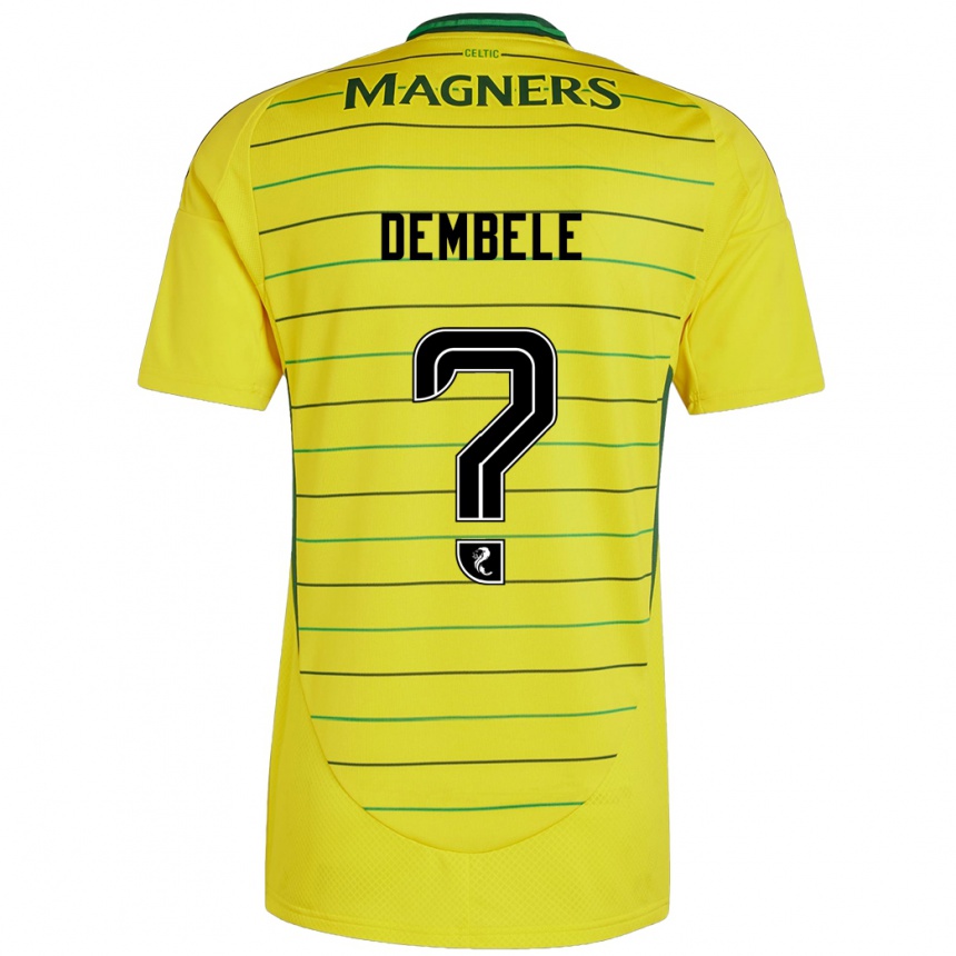 Gyermek Labdarúgás Hassan Dembele #0 Sárga Idegenbeli Jersey 2024/25 Mez Póló Ing