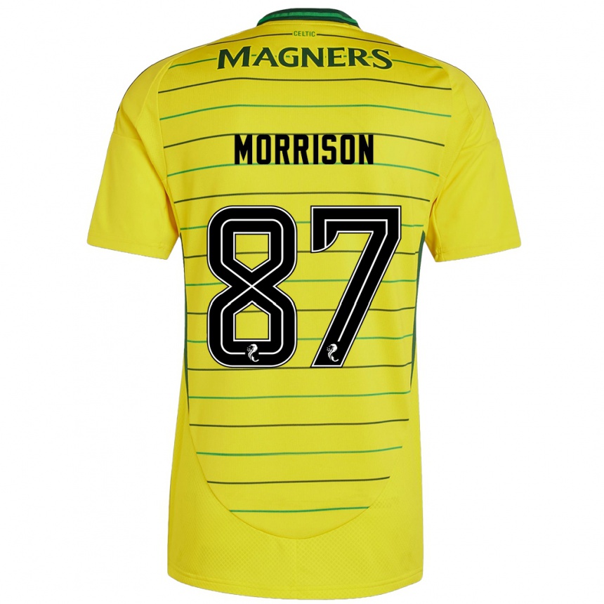 Gyermek Labdarúgás Joe Morrison #87 Sárga Idegenbeli Jersey 2024/25 Mez Póló Ing