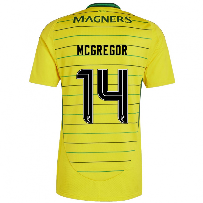 Gyermek Labdarúgás Shannon Mcgregor #14 Sárga Idegenbeli Jersey 2024/25 Mez Póló Ing