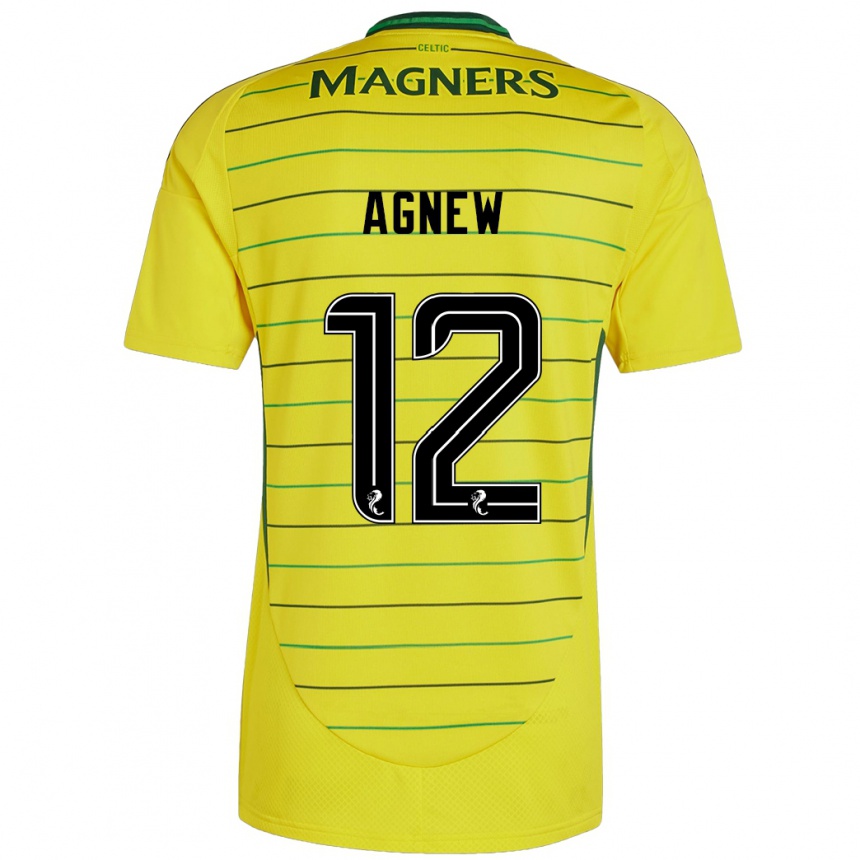 Gyermek Labdarúgás Murphy Agnew #12 Sárga Idegenbeli Jersey 2024/25 Mez Póló Ing