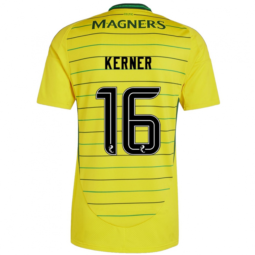 Gyermek Labdarúgás Hana Kerner #16 Sárga Idegenbeli Jersey 2024/25 Mez Póló Ing