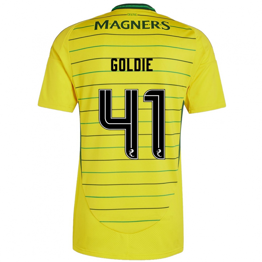 Gyermek Labdarúgás Clare Goldie #41 Sárga Idegenbeli Jersey 2024/25 Mez Póló Ing