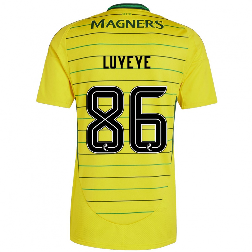 Gyermek Labdarúgás Benny-Jackson Luyeye #86 Sárga Idegenbeli Jersey 2024/25 Mez Póló Ing