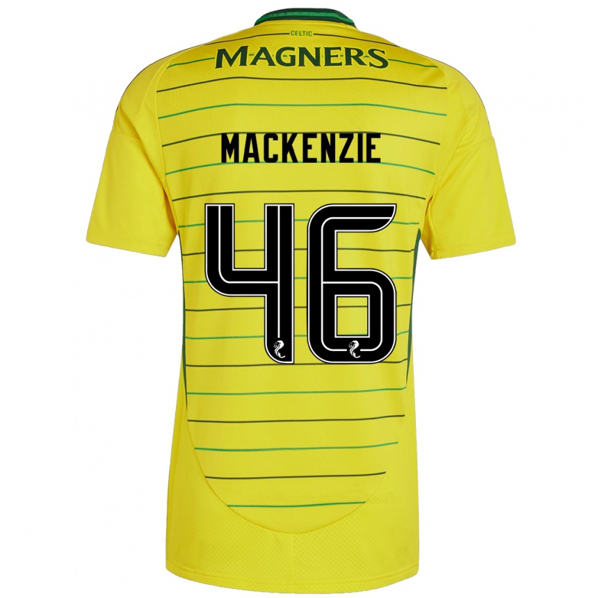 Gyermek Labdarúgás Magnus Mackenzie #46 Sárga Idegenbeli Jersey 2024/25 Mez Póló Ing