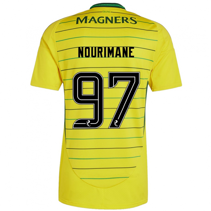 Gyermek Labdarúgás Addi Nourimane #97 Sárga Idegenbeli Jersey 2024/25 Mez Póló Ing