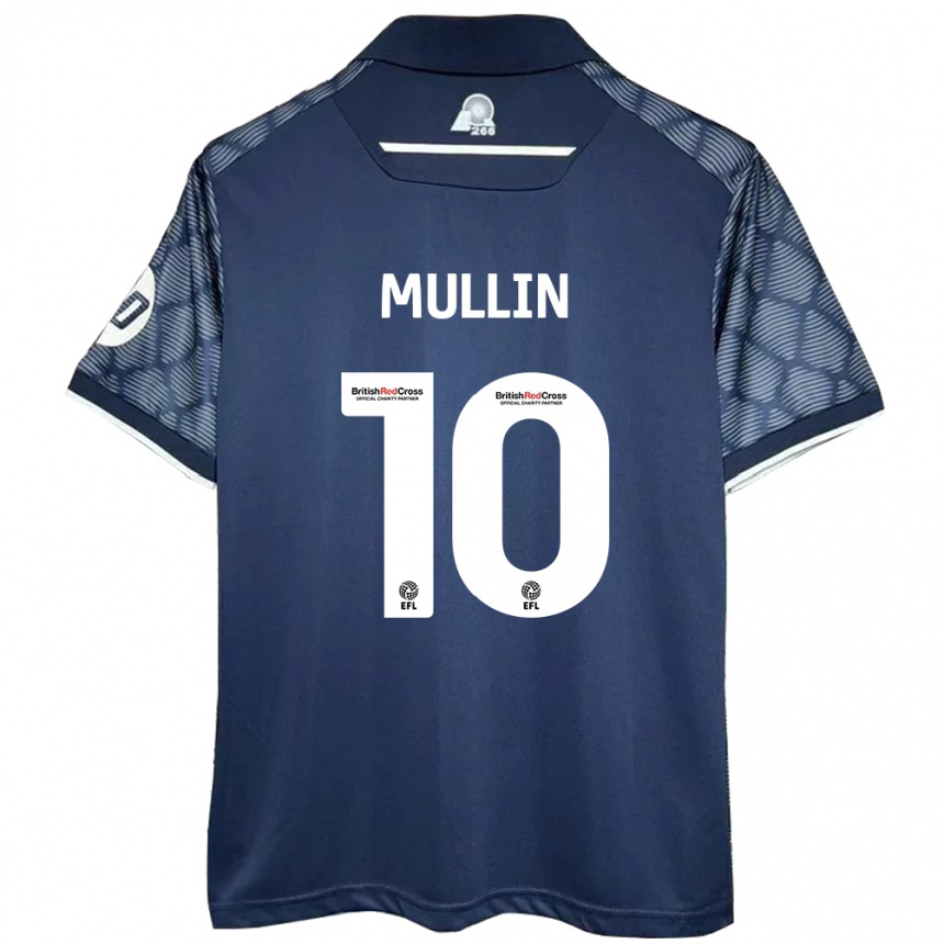 Gyermek Labdarúgás Paul Mullin #10 Fekete Idegenbeli Jersey 2024/25 Mez Póló Ing