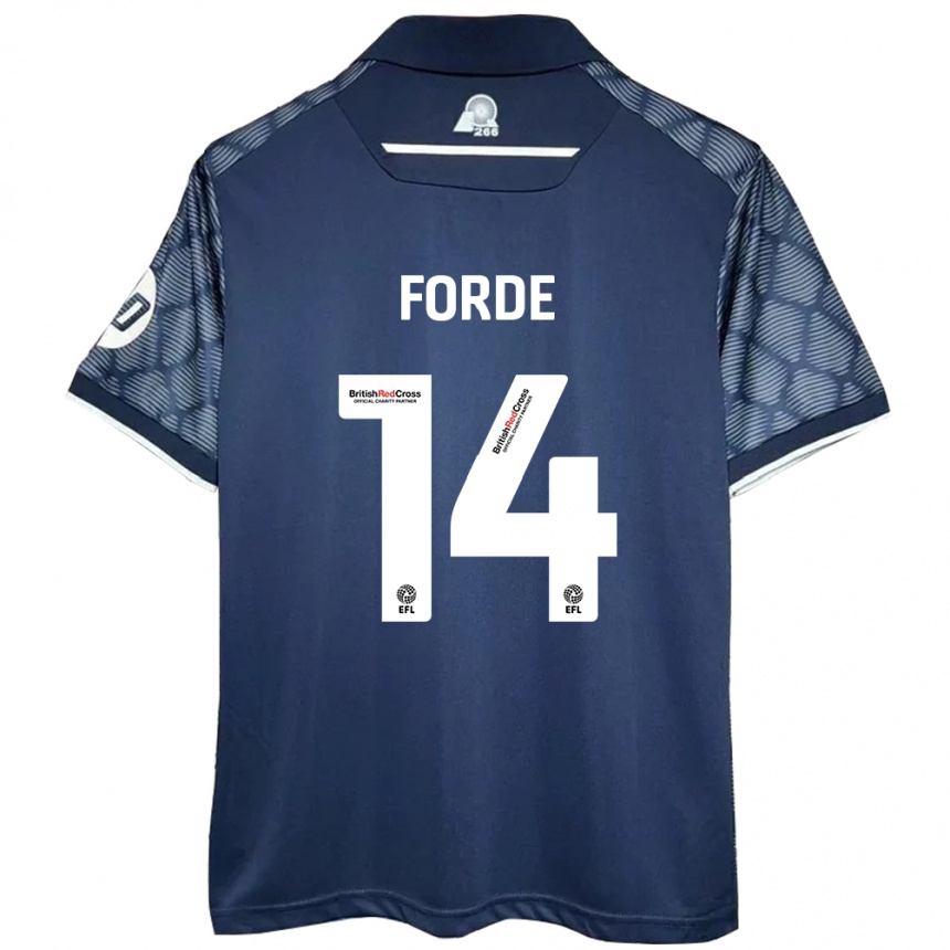 Gyermek Labdarúgás Anthony Forde #14 Fekete Idegenbeli Jersey 2024/25 Mez Póló Ing